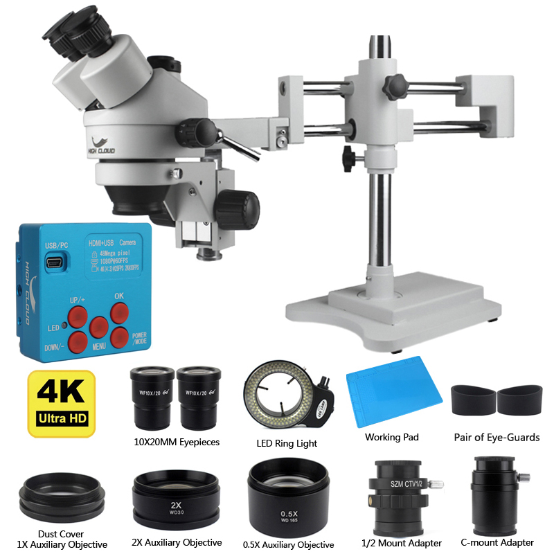 48MP HDMI USB Industrial Camer - đánh giá và giá Simul-Focal Industrial Microscope 4K Hdmi